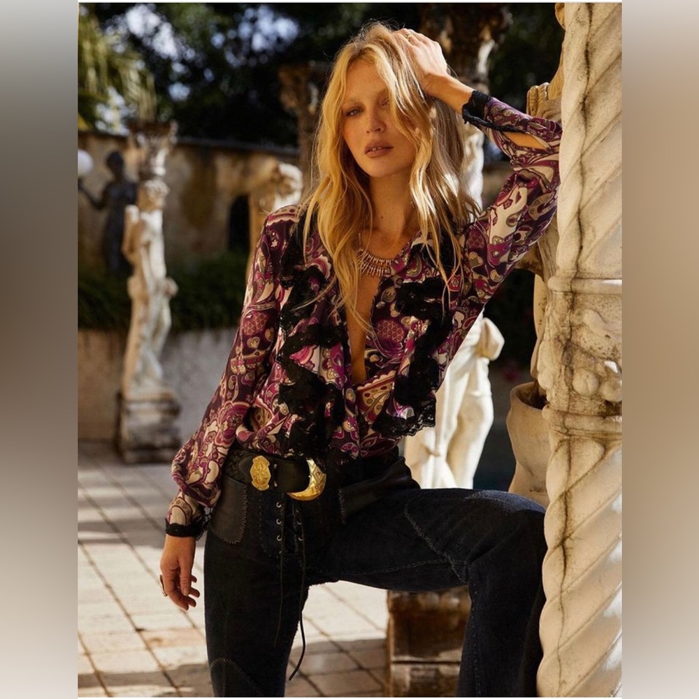 Busy Being Fabulous Silk Blouse